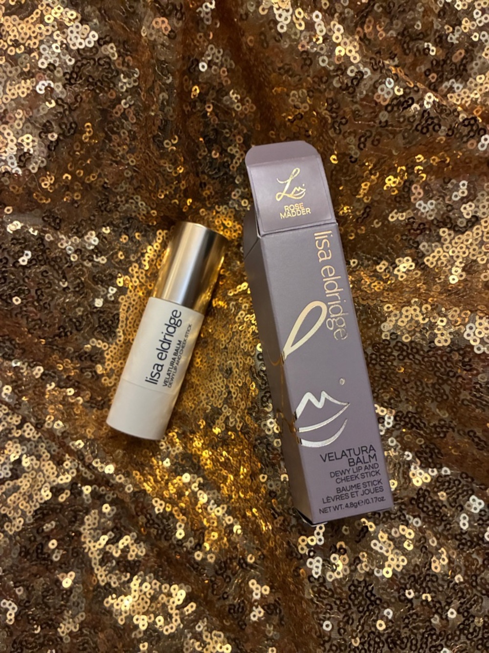 Lisa Eldridge Velatura Balm Dewy Lip and Cheek Stick ROSE MADDER - Picture 2 of 4